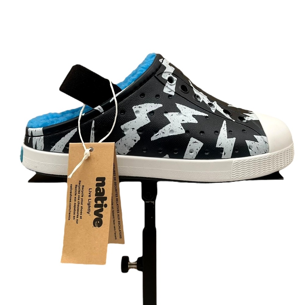 Native Jefferson Toddler Boys Slip-On‎ Cozy Clogs Size 9 Black-Blue Warm Shoes